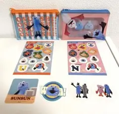 パペットスンスン スシローコラボ ポーチ ステッカー クリアピック まとめ売り