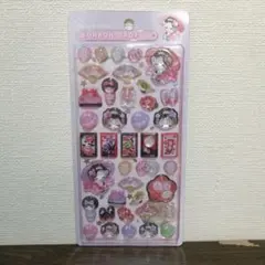 ボンボンドロップシール　舞妓　和柄