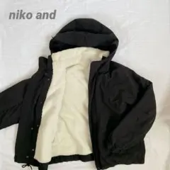niko and... ブラック マウンテンパーカー　ライナー付き