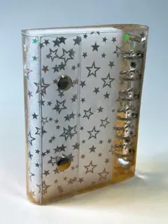 シール帳 星柄透明a7 6穴リングバインダー リフィル10枚付き