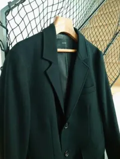 【極美品】AKM カシミヤ チェスターコート ロングコート ブラック Lサイズ