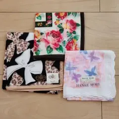 ブランドハンカチ 3枚セット KENZO elite HANAE MORI