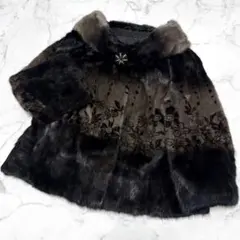 美品/近年デザイン✨ミンク SAGA FURS スカラップ 毛皮 ショートコート 