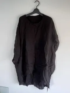 未使用 黒い長袖トップス ゆったりシルエットゴールドジャパン 大きいサイズ 6L