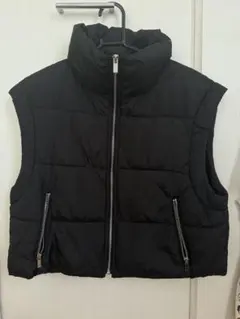 美品✨ZARA ブラック キルティングダウンベスト ポンチョ ZARA - ZARA LIMITED EDITION オーバーサイズ キルティング ポンチョの