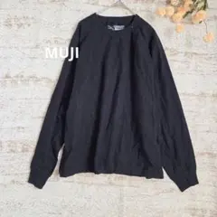 atan様◆MUJI　 コットン100% ラグランスリーブ 長袖カットソー L