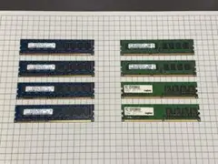 デスクトップPC用メモリ 8枚セット Hynix Samsung Logitec