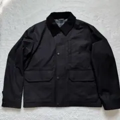 UNIQLO ユーティリティショートブルゾン ブラック コーデュロイ襟 S