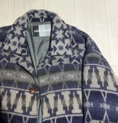 KANSAI MAN 幾何学模様 チェスターコート