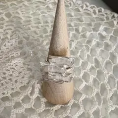 シルバー925 ウェーブデザインリング 13号