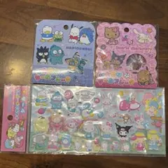【正規品】サンリオ　キャラクターずかん　おはじき　シール　はぴだんぶい　日焼け