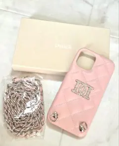darich ストーンロゴキルティングカードiPhoneケース17ピンク - メルカリ