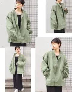 【新品未使用】tiptop ナイロン袖取り外しブルゾン