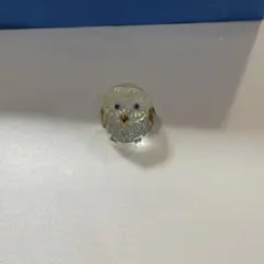【縁起物】クリスタルガラス フクロウ 置物 金彩 幸せを呼ぶふくろう