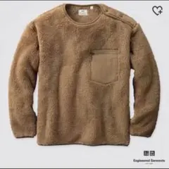 茶XL ユニクロ × エンジニアードガーメンツ　フリース プルオーバー