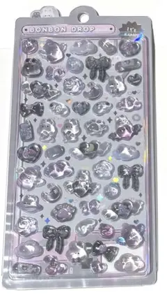 【正規品】ボンボンドロップ シール しろくろ　うさぎ　リボン　ハート　クーリエ