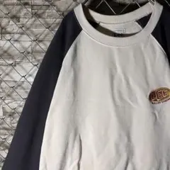 【グッドデザイン】Lee ラグラン　スウェット　ワンポイント刺繍ロゴ