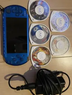 SONY PSP 本体 ブルー ソフト5本付き