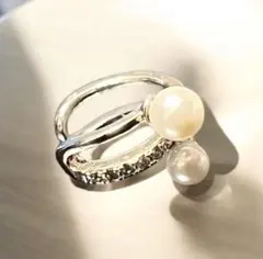 イヤーカフ パール シルバー