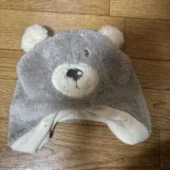 クマの顔 ニット帽 フリース素材