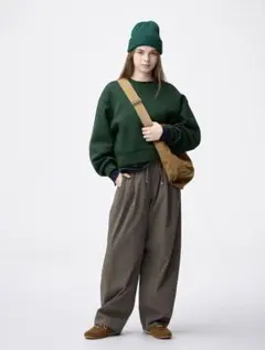 ジーユー バレルレッグプルオンパンツQ