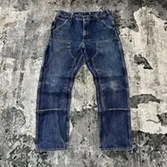 良フェード×金ボタン 超スペシャル 一点物 33×34 ダブルニーデニム 希少