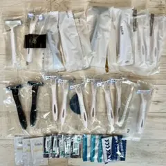 使い捨てカミソリ　ホテルアメニティ　20本　シェービングクリーム　15個つき