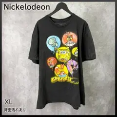 スポンジボブ Tシャツ XL ブラック キャラクター集合 2021