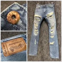 DIESEL THAVAR リヨセル　ハードダメージ加工デニム　デストロイ
