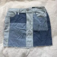 Hollister パッチワークミニスカート W27