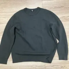 UNIQLO XL ダークグレー クルーネックニット