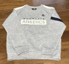 ☆美品☆ザノースフェイス☆キッズ用トレーナー杢グレー／アスレチックスマウンテン
