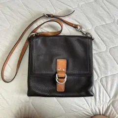 COACH ショルダーバッグ ダークブラウン レザー