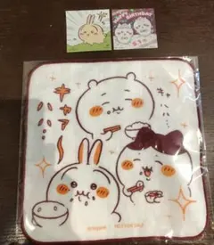 ちいかわ ちいかわらんど 名古屋 ノベルティ ガーゼタオル お誕生日ステッカー