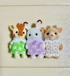 シルバニアパーク 限定 赤ちゃん キリン ショコラウサギ トナカイ