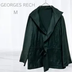 ジョルジュレッシュ ノーカラージャケット 襟周りから裾までワイヤー入り M 黒