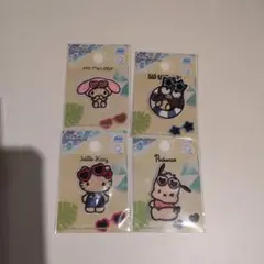 サンリオ ダイソー 日焼ワッペン サングラスシリーズ 4点セット