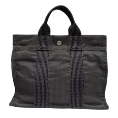 HERMES エルメス エールライン PM ハンドバッグ キャンバス グレーのサムネイル