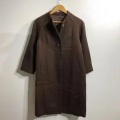 ブラウン ロングコート 3/4袖