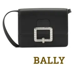 【BALLY／バリー】クリスタル ミニショルダーバッグ、ブラック、黒、保存袋付き