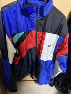 SNACK ナイロンジャケット 青赤 再構築