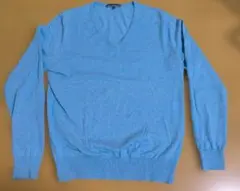 UNIQLO 水色 Vネック セーター