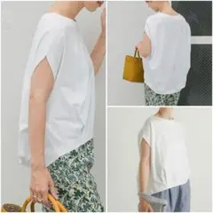 DOORS コットンバックタックフレンチプルオーバー　白　ホワイト