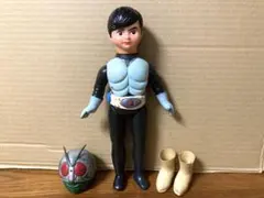 希少 旧バンダイ 仮面ライダー ソフビ 約26cm レトロ 昭和 当時物 現状
