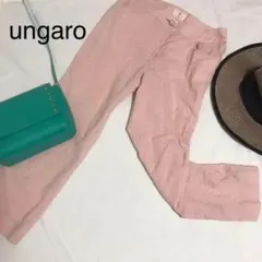 ★美品　ungaro クロップドパンツ　M ギンガムチェック　ゴルフ　ピンク