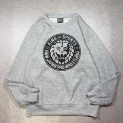 新日本プロレス NJPW ライオンマーク スウェット L グレーのサムネイル