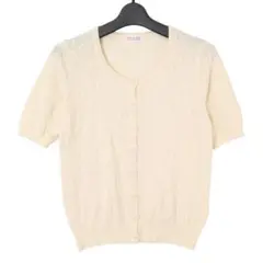 LAISSE PASSE 半袖カーディガン 38 白のサムネイル