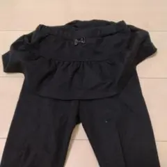 黒 フリル付きレギンス