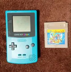ゲームボーイカラー ターコイズ 【ジャンク】本体＋ソフト