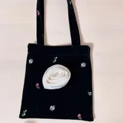 Bibiy ビビィ　トートバッグ　winter box 花柄　ベロア